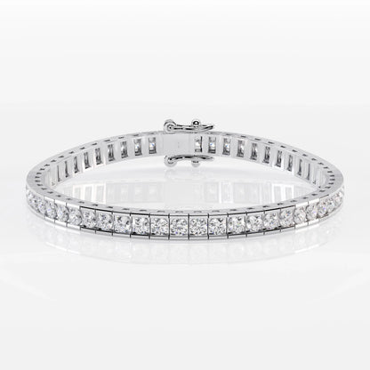 Round Bezel Tennis Bracelet For Women La Stella Jewels