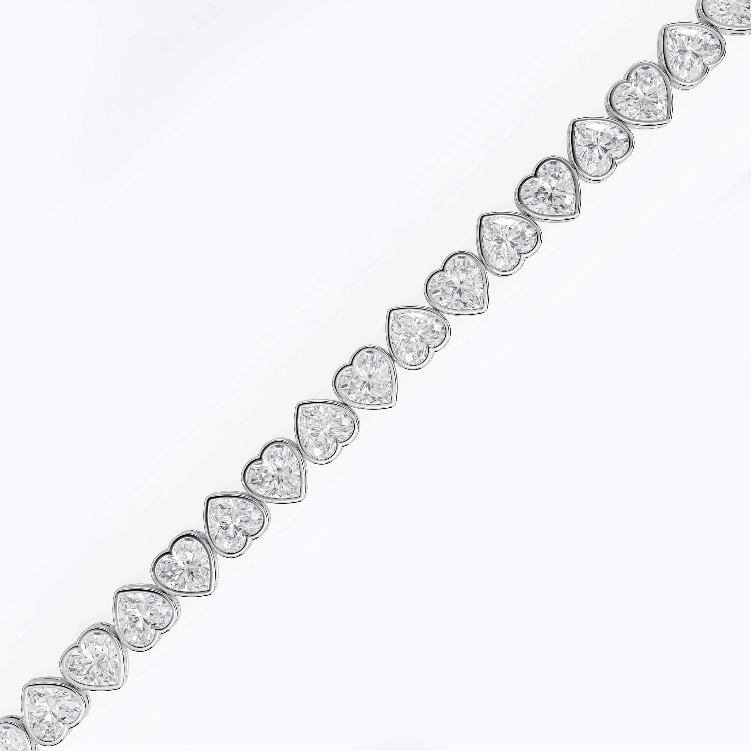Heart Diamond Bracelet | 14KT Gold Vermeil La Stella Jewels