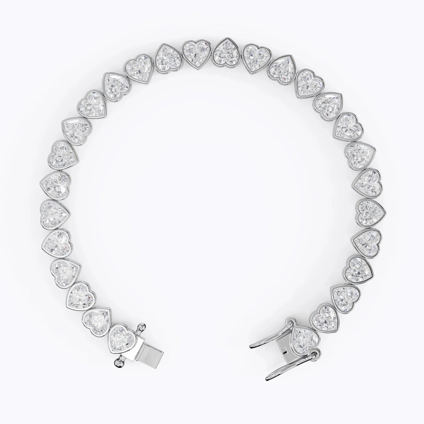 Heart Diamond Bracelet | 14KT Gold Vermeil La Stella Jewels