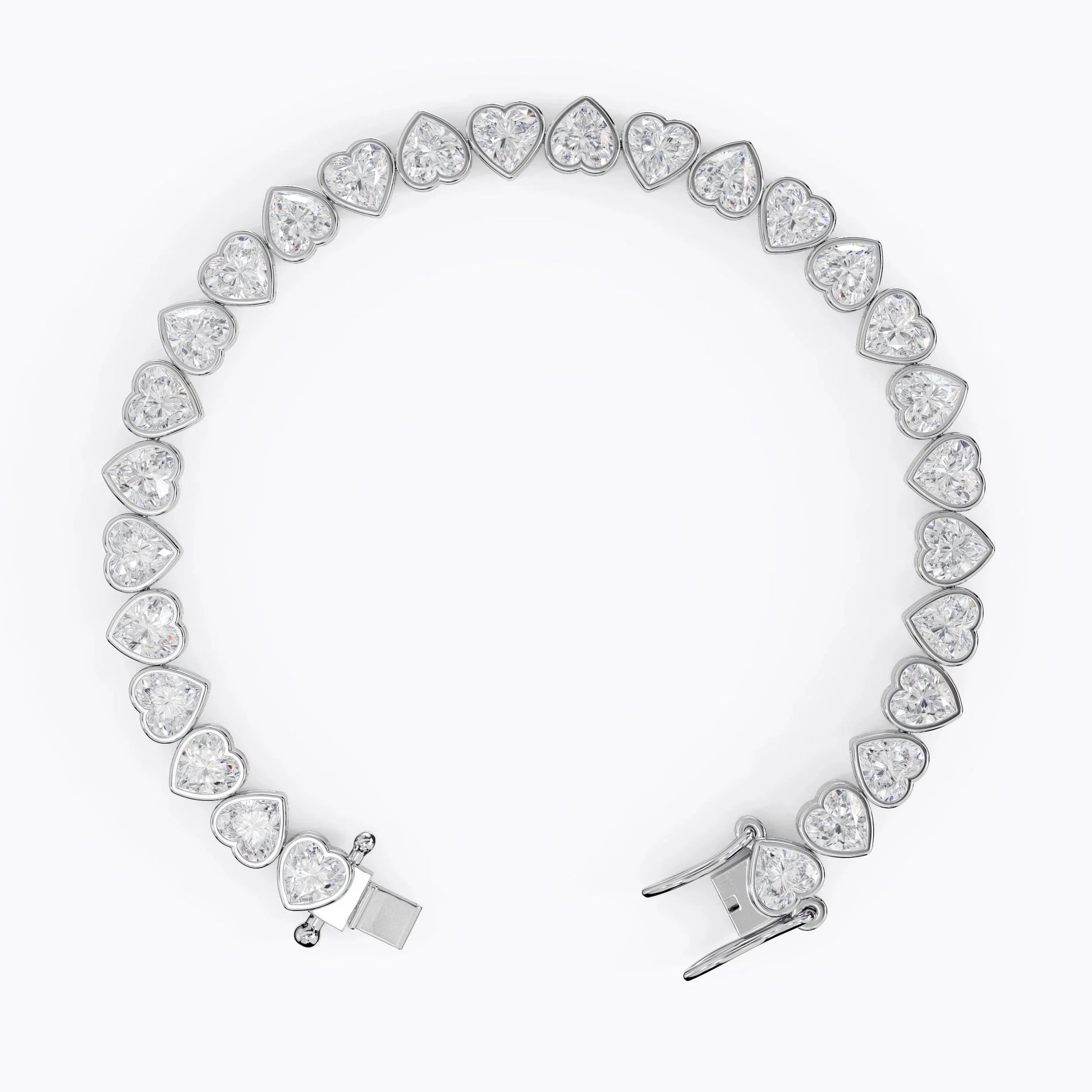 Heart Diamond Bracelet | 14KT Gold Vermeil La Stella Jewels