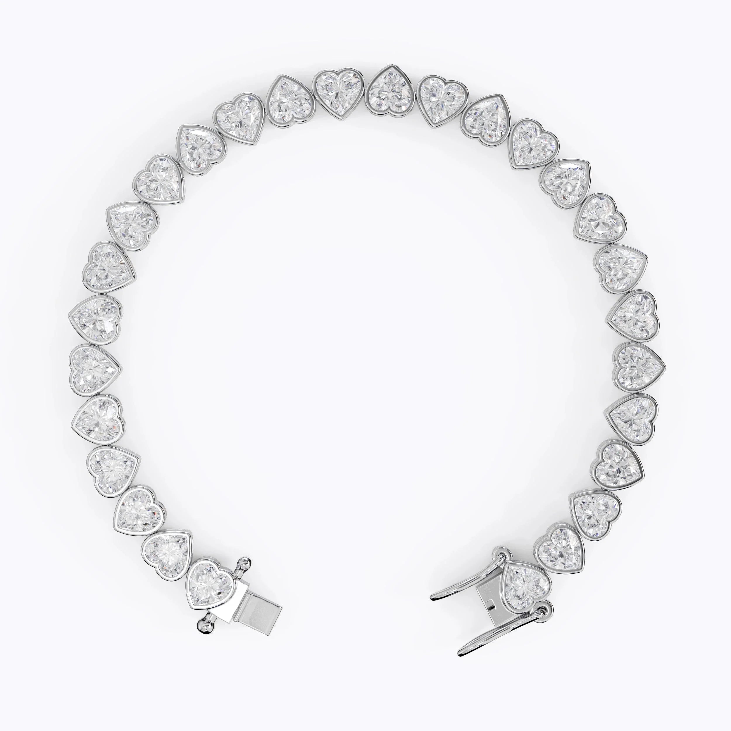 Heart Diamond Bracelet | 14KT Gold Vermeil La Stella Jewels