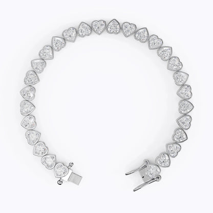 Heart Diamond Bracelet | 14KT Gold Vermeil La Stella Jewels