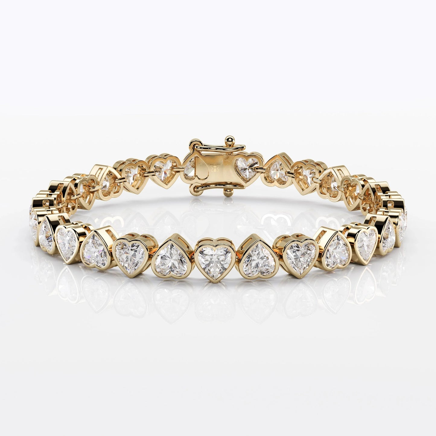 Heart Diamond Bracelet | 14KT Gold Vermeil La Stella Jewels