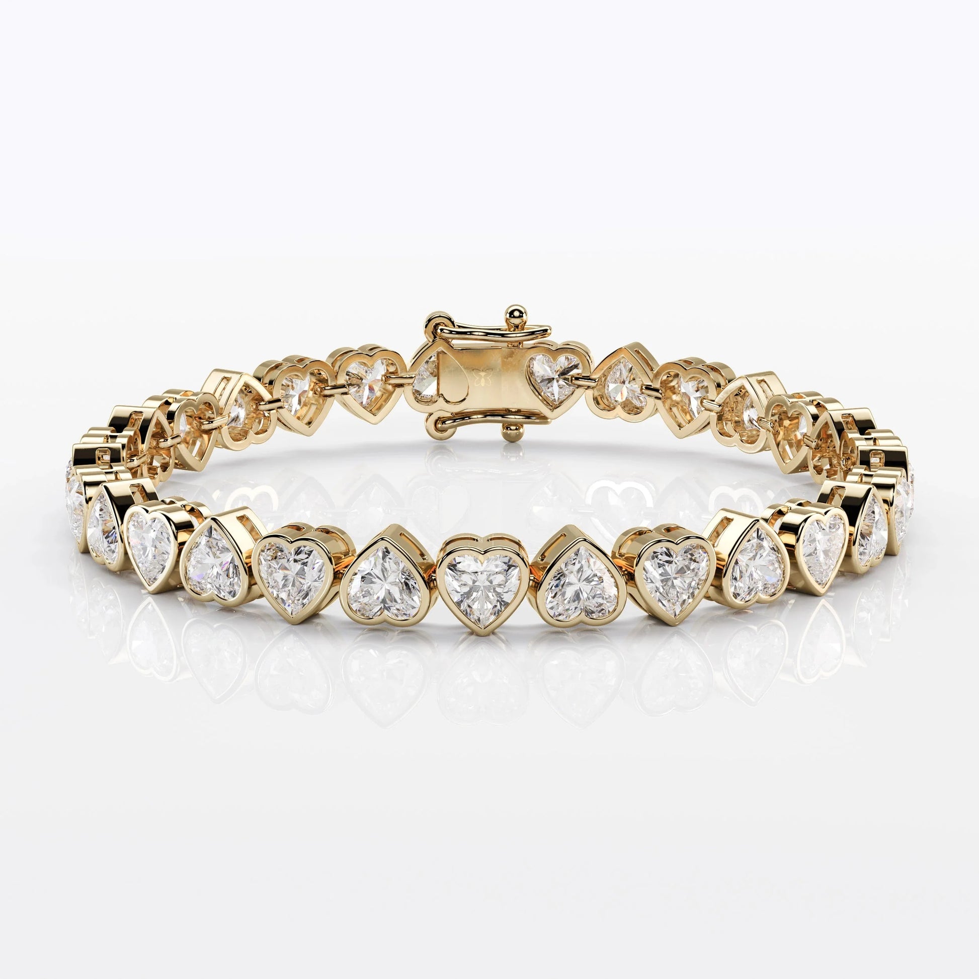 Heart Diamond Bracelet | 14KT Gold Vermeil La Stella Jewels
