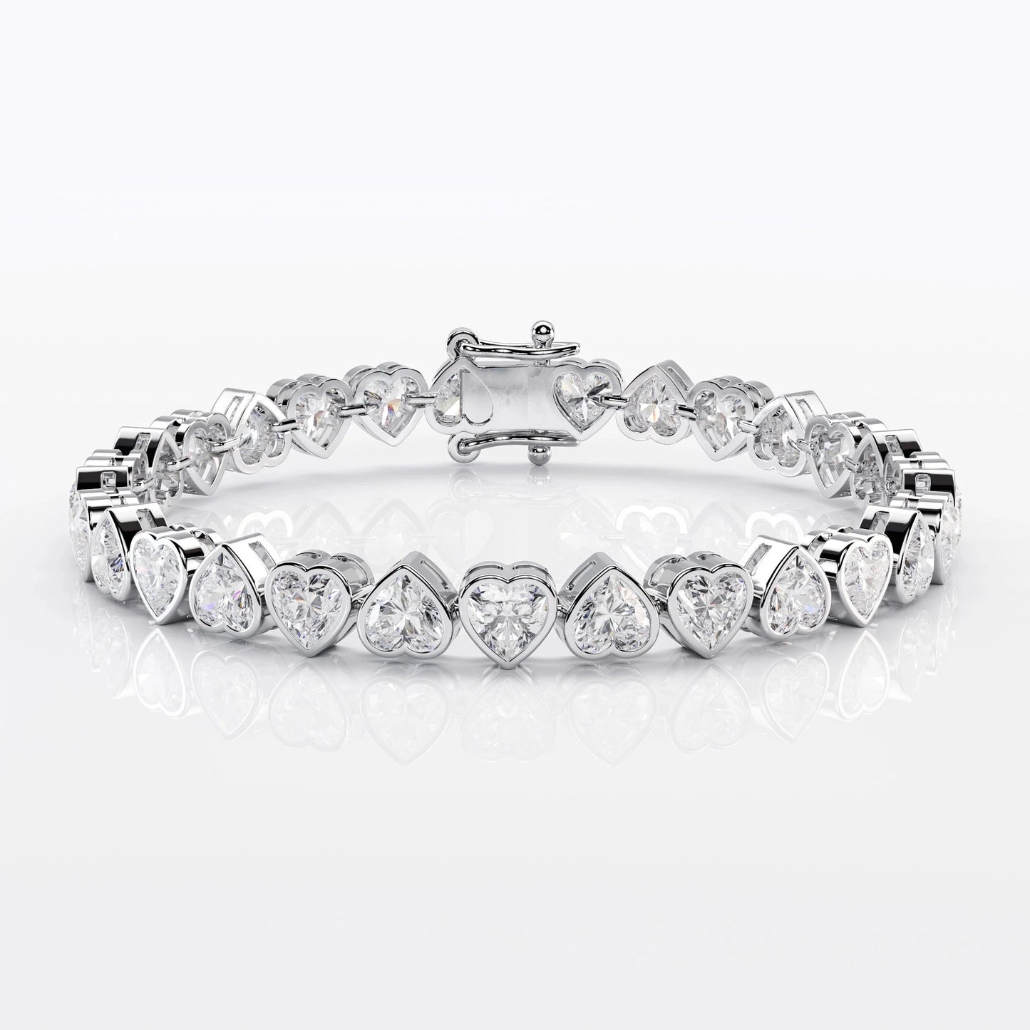 Heart Diamond Bracelet | 14KT Gold Vermeil La Stella Jewels