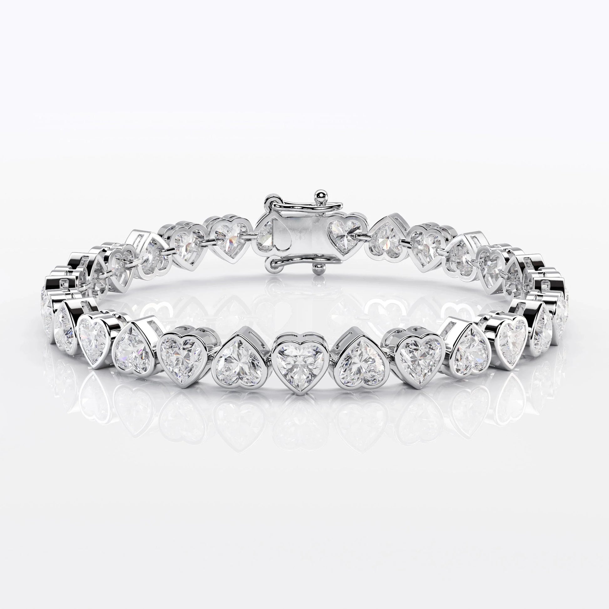 Heart Diamond Bracelet | 14KT Gold Vermeil La Stella Jewels