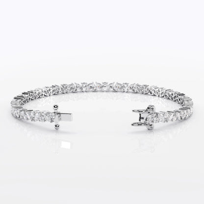 Cascading Marquise and Round Cut Tennis Bracelet For Women La Stella Jewels