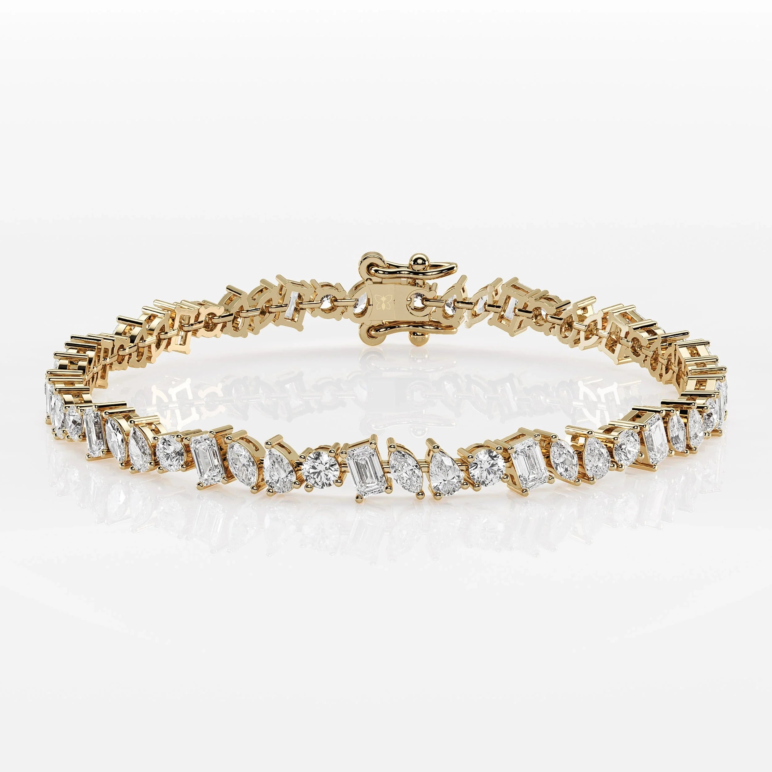 Mixed Diamond Tennis Bracelet - Marquise, Pear, Emerald & Round La Stella Jewels