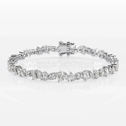 Mixed Diamond Tennis Bracelet - Marquise, Pear, Emerald & Round La Stella Jewels