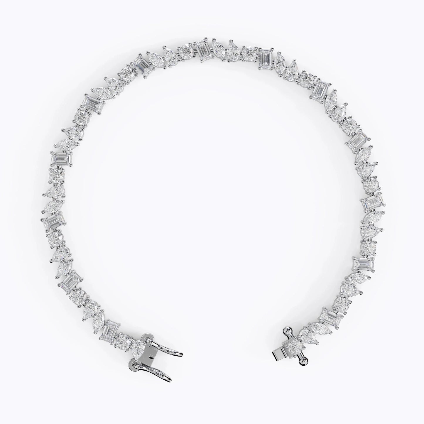 Mixed Diamond Tennis Bracelet - Marquise, Pear, Emerald & Round La Stella Jewels