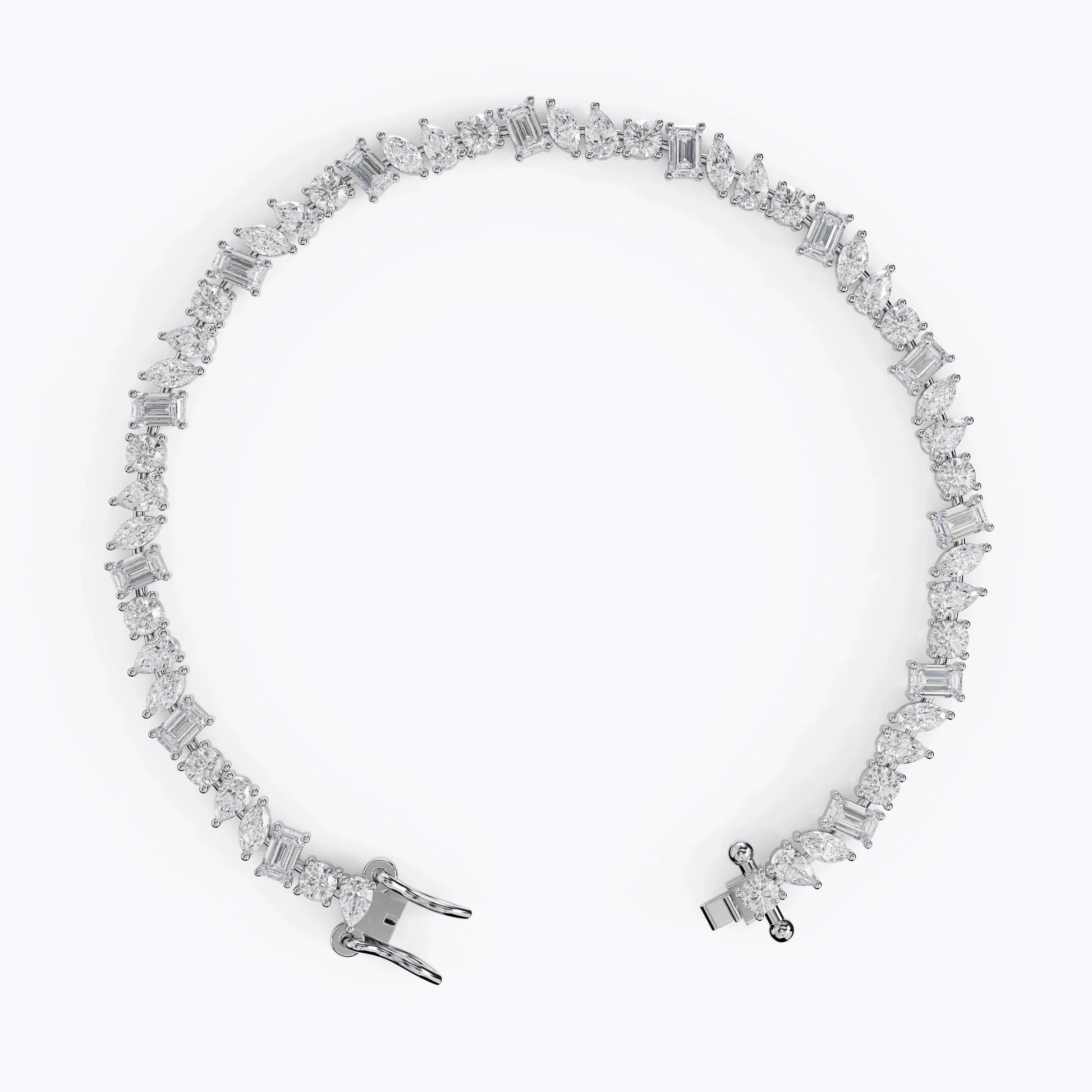 Mixed Diamond Tennis Bracelet - Marquise, Pear, Emerald & Round La Stella Jewels