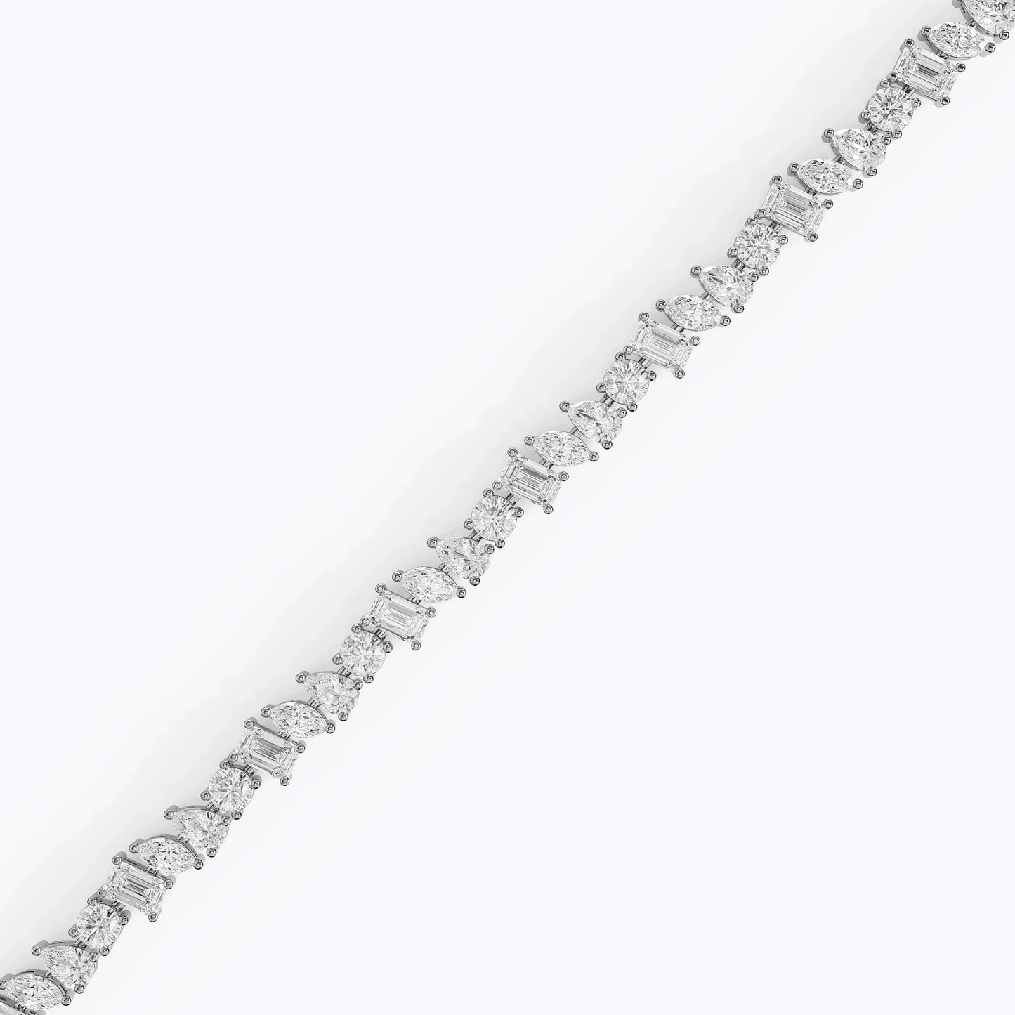 Mixed Diamond Tennis Bracelet - Marquise, Pear, Emerald & Round La Stella Jewels