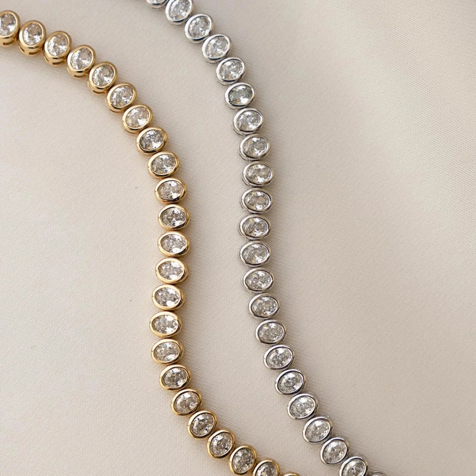 Oval Cut Diamond Tennis Bracelet For Women La Stella Jewels