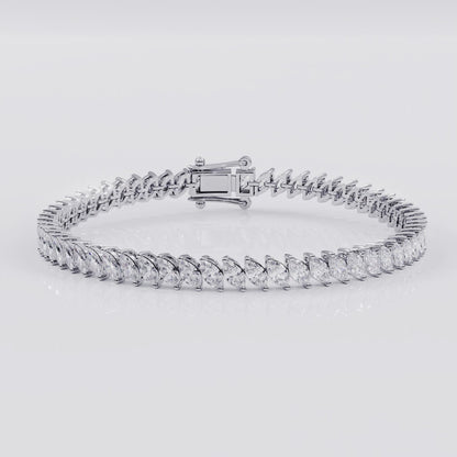 Marquise Cut Moissanite Diamond Tennis Bracelet