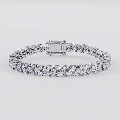 Heart Diamond Moissanite Tennis Bracelet For Women