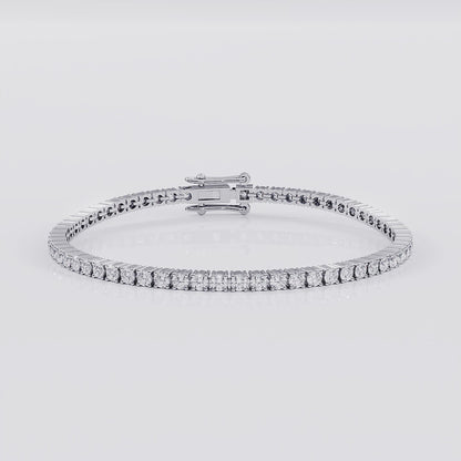 Klassisches Tennisarmband mit 2,5 mm Moissanit