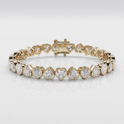 Moissanite Herz-Diamantarmband