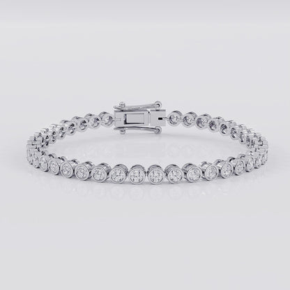 Bezel Moissanite Tennis Bracelet