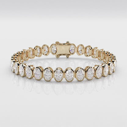 Ovalschliff Moissanit Diamant Tennisarmband
