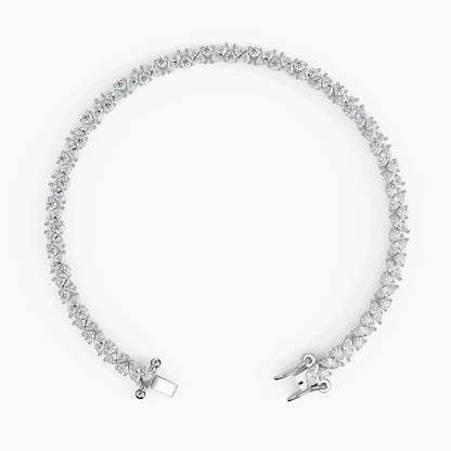 Cascading Marquise and Round Cut Tennis Bracelet For Women La Stella Jewels