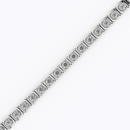 3mm Square Bezel Diamond Tennis Bracelet La Stella Jewels