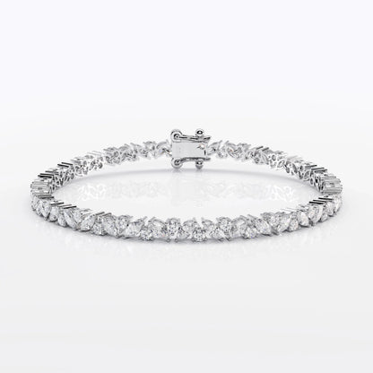 Cascading Marquise and Round Cut Tennis Bracelet For Women La Stella Jewels