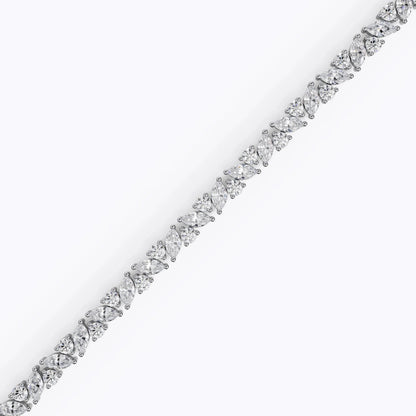 Cascading Marquise and Round Cut Tennis Bracelet For Women La Stella Jewels
