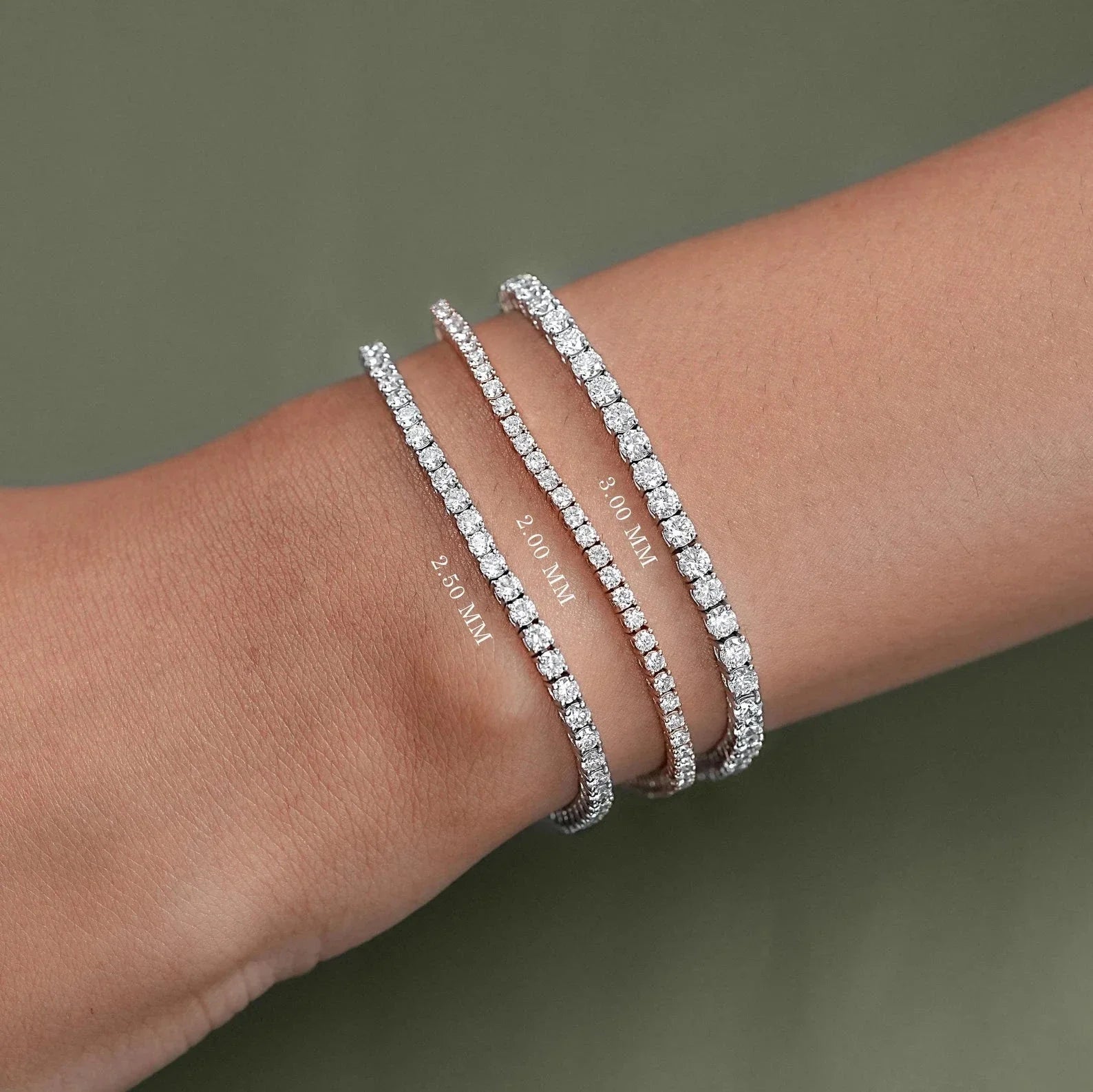 3mm Tennis Bracelet (925 Sterling Silver) La Stella Jewels