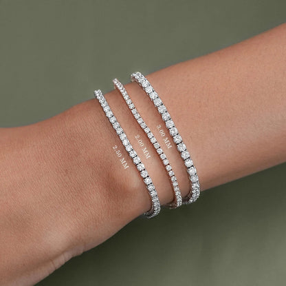 3mm Tennis Bracelet (925 Sterling Silver) La Stella Jewels